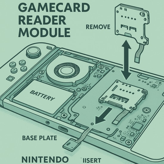 Nintendo Switch Softwarekartenleser-Modul mit Kopfhörerbuchse - Austauschjpg